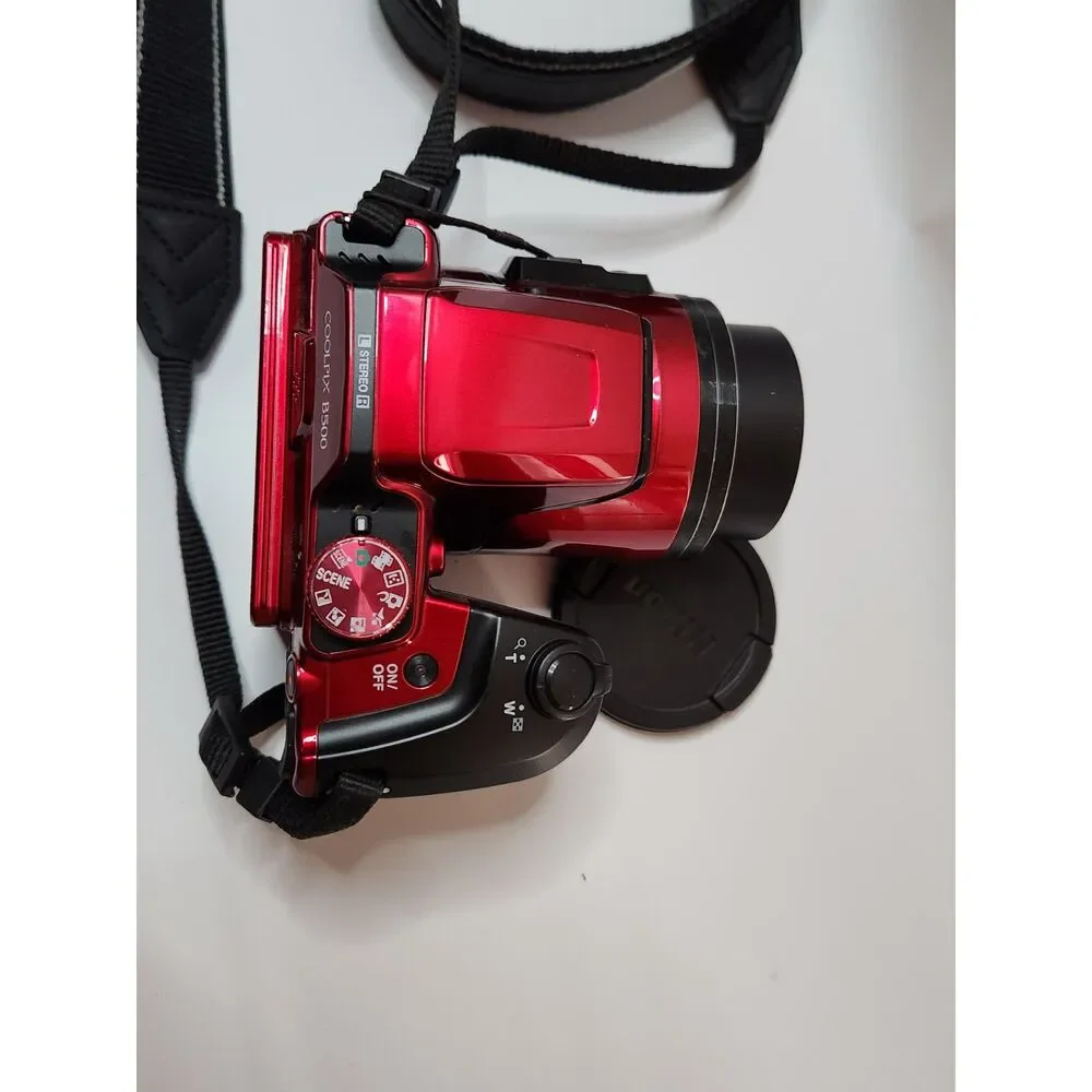 Nikon COOLPIX B500 Red – Tested – Cracked Screen – Works – For Parts/Repair